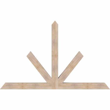 Ekena Millwork Saratoga Smooth Timber Gable Bracket, Douglas Fir, 96"W x 60"H x 5 1/2"D x 5 1/2"F, 15/12 Pitch GBW096X60X0606SAR00SDF